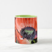Rode papavers en zeelieden bloemen Flora Art Gifts Mok (Midden)