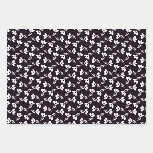 Rode papavers, gemengd, Floral Pattern en poolpunt Inpakpapier Vel (Voorkant 2)