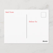 rode papavers in een tinpot briefkaart (Achterkant)