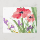 Rode papavers in June Post Kaart (Voorkant)