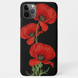 Rode papavers kleurige Vintage botanisch Case-Mate iPhone Case