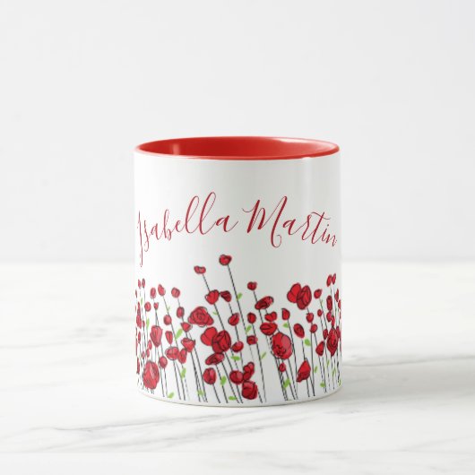 Rode papavers mok (Midden)