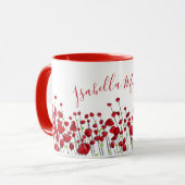 Rode papavers mok (Voorkant links)