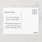 Rode papavers openen veld met diepste sympathie briefkaart (Achterkant)