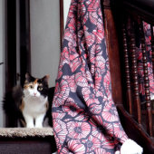 Rode papavers Rode bloemen zomertuin Sherpa Deken