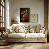 Rode papavers -  stijl poster