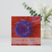 Rode papavers/trouwuitnodigingen kaart (Staand voorkant)