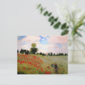 Rode papavers van Monet - papavervrije veldparasol Briefkaart (Staand voorkant)