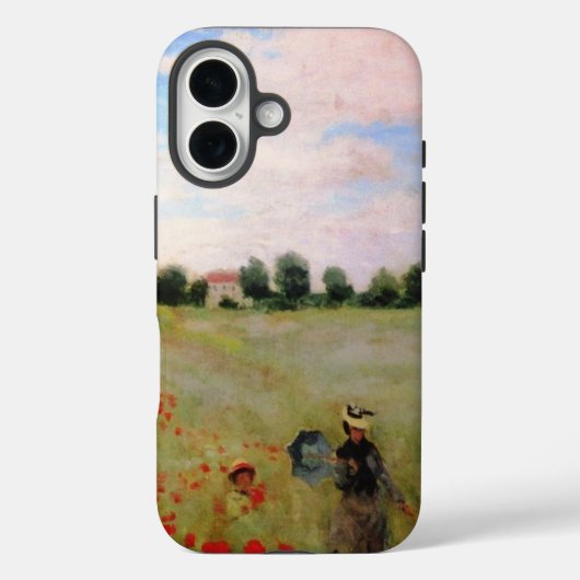 Rode papavers van Monet - papavervrije veldparasol Case-Mate iPhone Case (Achterkant)