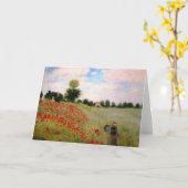 Rode papavers van Monet - papavervrije veldparasol Kaart (Gele Bloem)