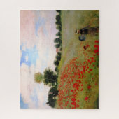 Rode papavers van Monet - papavervrije veldparasol Legpuzzel (Verticaal)