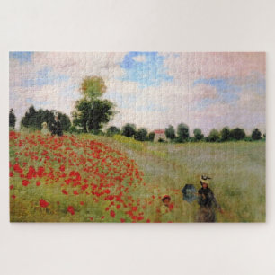Rode papavers van Monet - papavervrije veldparasol Legpuzzel