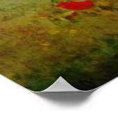 Rode papavers van Monet - papavervrije veldparasol Poster (Hoek)