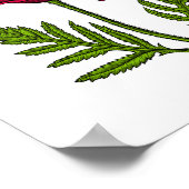 Rode papavertekening 3 poster (Hoek)