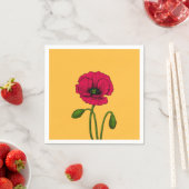 Rode papavertekening servet (Insitu)