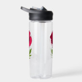 Rode papavertekening waterfles (Rechts)