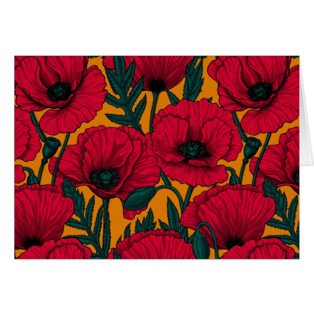 Rode papavertuin (Voorkant Horizontaal)