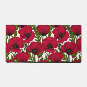 Rode papavertuin 2 bureaumat (Voorkant)
