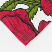 Rode papavertuin 2 fleece deken (Hoek)