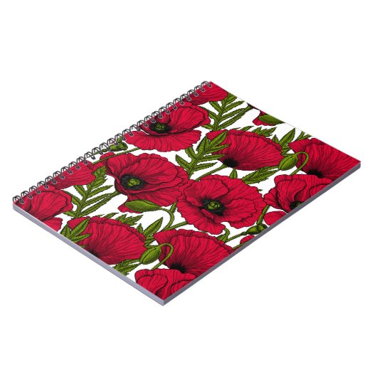 Rode papavertuin 2 notitieboek (Linkerzijde)