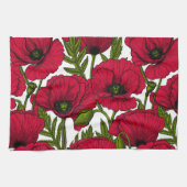 Rode papavertuin 2 theedoek (Horizontaal)