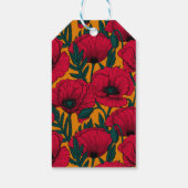 Rode papavertuin cadeaulabel (Achterkant)