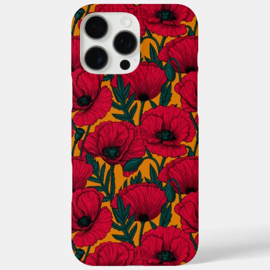 Rode papavertuin Case-Mate iPhone case (Achterkant)