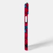 Rode papavertuin op blauw Case-Mate iPhone case (Achterkant / Rechts)
