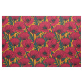 Rode papavertuin stof (Yard (91,4 cm))