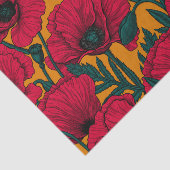 Rode papavertuin tissuepapier (Detail)