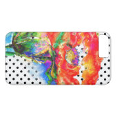 Rode papaverzwarte en witte polka-stippen Case-Mate iPhone case (Achterkant (Horizontaal))