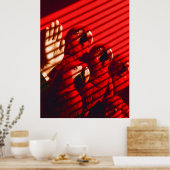 Rode papegaaien en een hand poster (Keuken)