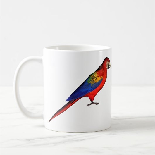 Rode papegaaien koffiemok (Links)