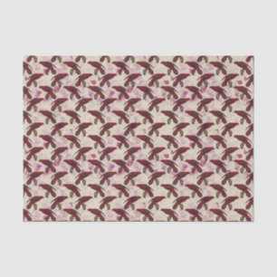 Rode papegaaien tissuepapier