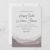 rode papieren bergen huwelijksuitnodiging kaart (Voorkant)