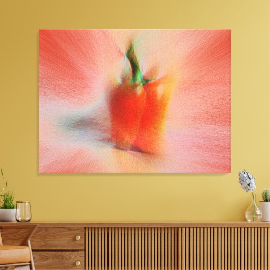 Rode Paprika, Aanpasbare Abstracte Voedsel Thema Canvas Afdruk (Insitu (Woonkamer))