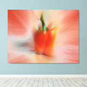 Rode Paprika, Aanpasbare Abstracte Voedsel Thema Canvas Afdruk (Insitu (Houten vloer))