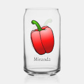 Rode Paprika Blikvorm Glas (Achterkant)