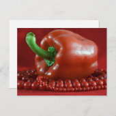 Rode paprika&kralen_2 briefkaart (Voorkant / Achterkant)