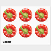 Rode paprika macro ronde sticker (Vel)