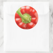 Rode paprika macro ronde sticker (Tas)