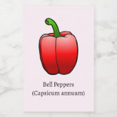 Rode Paprika Voedselcontainer Etiket (Enkel label)