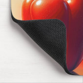 Rode paprika's in spiegelreflectie muismat (Hoek)