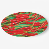 Rode paprika's papieren bordje (Gekanteld)