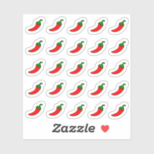 Rode Paprika's Pittige Boek Beoordeling Decorative Sticker