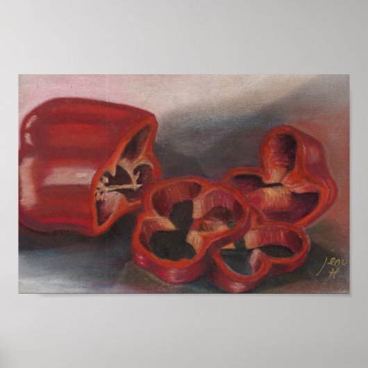 Rode paprika's poster (Voorkant)