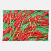 Rode paprika's theedoek (Horizontaal)