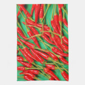 Rode paprika's theedoek (Verticaal)