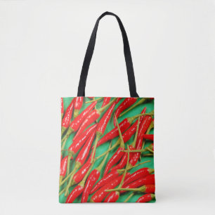 Rode paprika's tote bag