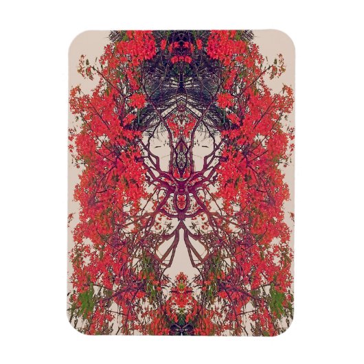 Rode Paradijsvogel Magneet (Verticaal)